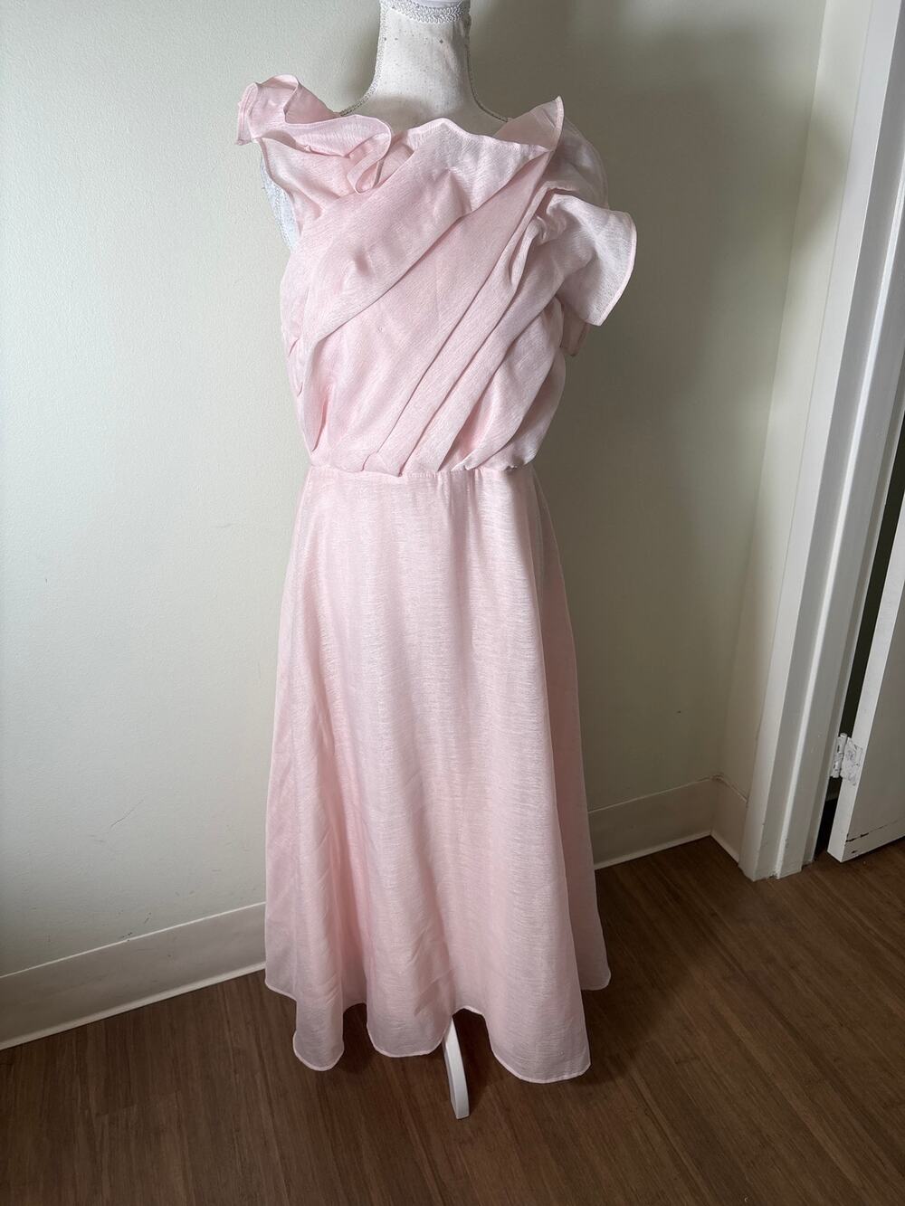 NWT Aje. Genesis Midi Soft Pink Dress Sz 8
